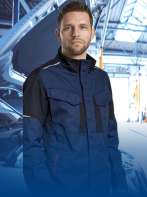 Industrial worker wears BP® workwear.
